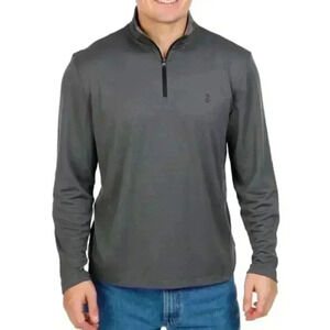 NEW Izod Golf 1/4 Zip Gray‎ Long sleeve Golf Shirt Sweater Mens Sz XL